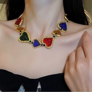 - 18K GP Vintage Heart Necklace